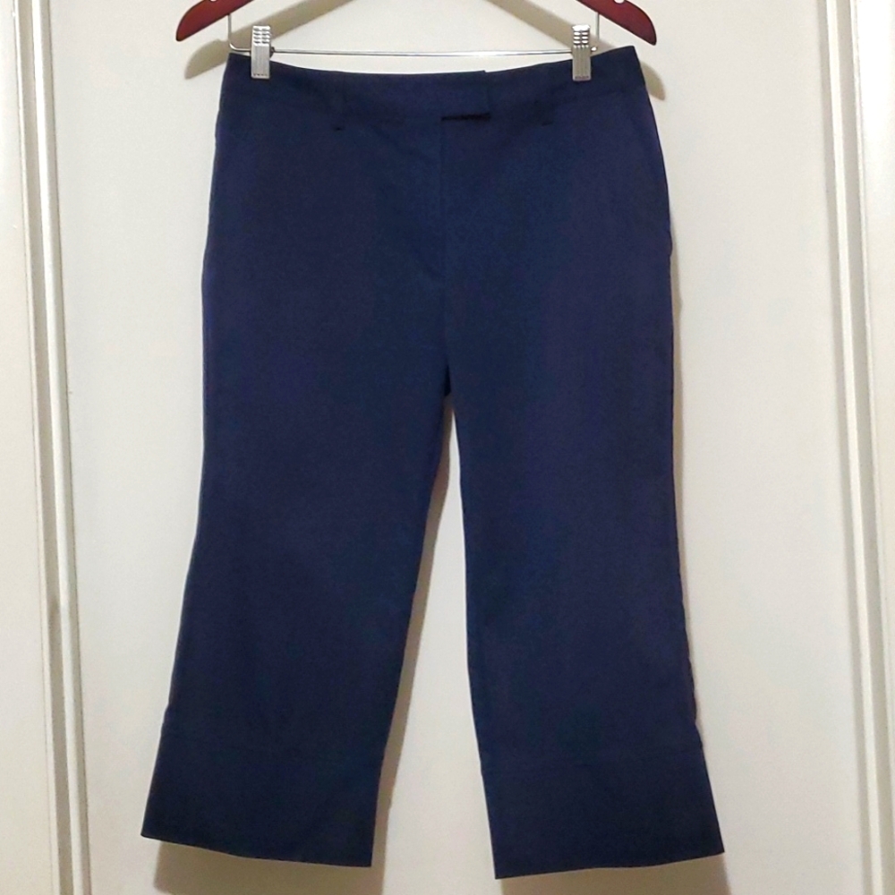 Adidas Climacool Stretch Navy‎ Blue 3 Stripe Capri Golf 6